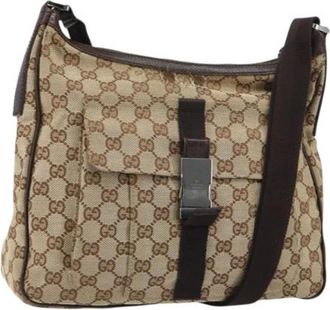 Gucci Pre-owned Cross Body Bags, female, Beige, Size: ONE SIZE Pre-owned Vintage Cross Body Bag
