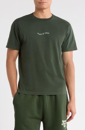 Museum of Peace and Quiet Wordmark Graphic Cotton T-Shirt in Forest at Nordstrom, Size Xx-Large
