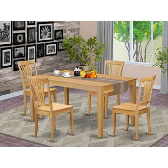 East West Furniture 5 PC Small Kitchen Table set - small Kitchen Table and 4 Kitchen chair