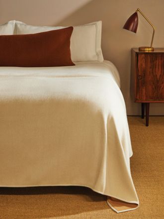 Studio Shamshiri Handwoven Cashmere Double-Faced King-Size Bed Blanket (118in/3m x 98.5in/2.5m)