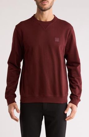 BOSS We Start Cotton Crewneck Sweatshirt in Dark Red at Nordstrom Rack, Size Xx-Large