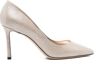 Jimmy Choo London Golden Pointed Toe Pumps