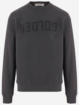 Golden Goose Cotton Crew Neck Logo Sweatshirt