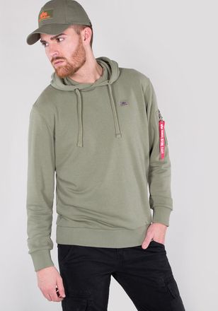 Alpha Industries Hoodie ALPHA INDUSTRIES X-Fit Hoodie, Herren, Gr. XS, gr&uuml;n (olive), Obermaterial: 80% Baumwolle, 20% Polyester, regular fit, Sweatshirts Hoodie