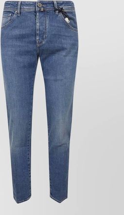 Jacob Cohen cropped slim fit denim five pocket trousers