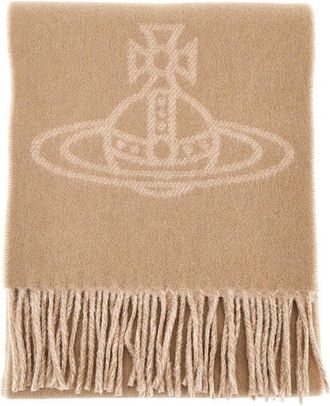Vivienne Westwood Single Orb double-face wool scarf Woman One Size