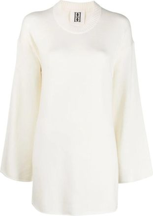 By Malene Birger Leon Truien - Dames - Ronde hals truien - Wit - XS - Wol - Truien & Vesten