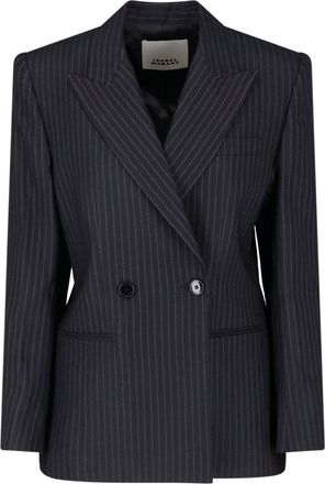 Isabel Marant Ranya Double-Breasted Tailored Wool Blazer