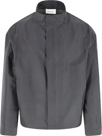 Berner K&uuml;hl Grey Field Silk-Blend High Collar Jacket