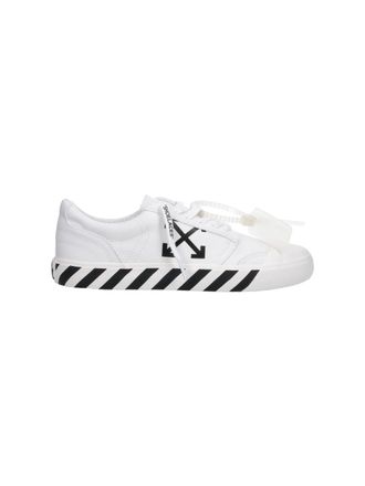 Off-white White Black Graphics Leather Sneakers