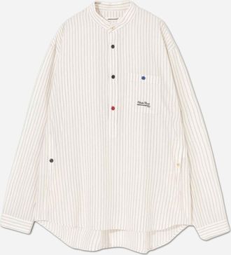 Undercover Men s Cotton Pullover Shirt Brown Stripe