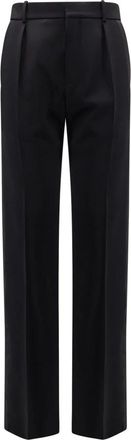 Saint Laurent Geklede Broek - Heren - Nette broeken - Zwart - M - Wol - Broeken