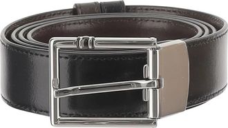 Montblanc 30 mm Omkeerbare Riem met Rechthoekige Gesp - Heren - Riemen - Bruin - ONE Size - Leer - Accessoires