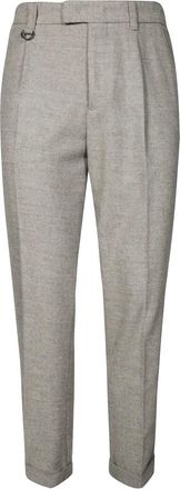 Paolo Pecora Broeken, Heren, Beige, XL, Pantalone Flanella 1 Pinces