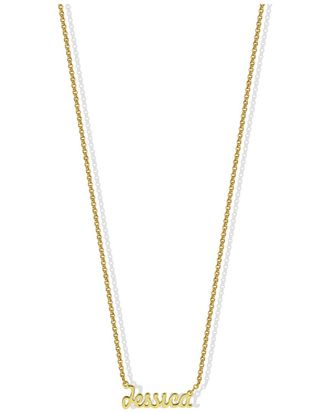 Argento Vivo 18K Over Silver Jessica Script Necklace