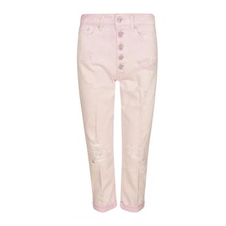 Dondup Cropped broek - Dames - Vrijetijds broeken - Roze - W28 - Broeken