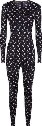 Marine Serre Printed Jersey Catsuit Moon