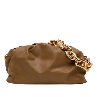 Bottega Veneta Pre-owned Shoulder Bags, female, Brown, Size: ONE SIZE Pre-owned The Chain Pouch