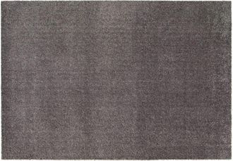 Oviala Alfombra lisa de pelo largo de polipropileno de 160 x 230 cm gris