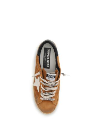 Golden Goose Mens Sneakers Super Star Light Brown-Cream-Black Trainers Brown/cream/black