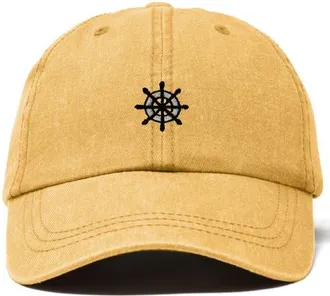 Dalix Ship Wheel Dad Hat in Washed Gold at Nordstrom