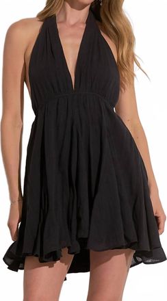 Elan Flair Halter Mini Dress In Black