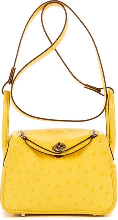 Herm&egrave;s Pre-owned Womens Mini Lindy Shoulder Bag - Yellow - One Size
