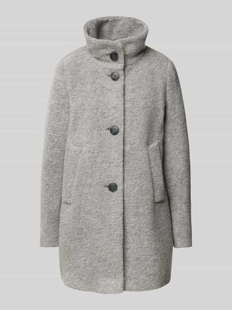 Fuchs Schmitt Wollmantel mit Stehkragen in Hellgrau Melange, Gr&ouml;&szlig;e 48