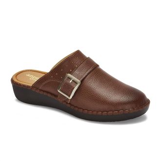 Andrea Womens Comfort Casual Clogs In Brown