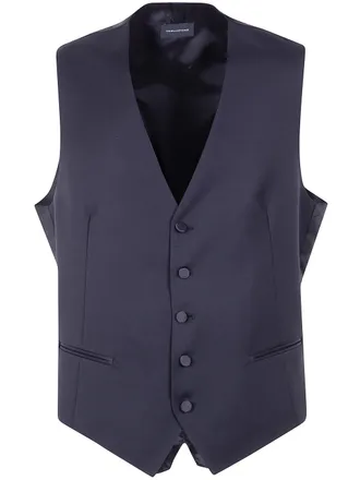 Tagliatore Gilet 100% Lana Vergine Black