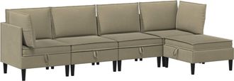 vidaXL Juego De Muebles De Sal&oacute;n 5 Uds. Caqui Tela Vidaxl