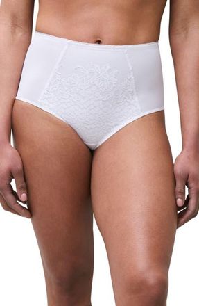 Chantelle Maris High Waist Support Briefs in White at Nordstrom, Size Xxx-Large