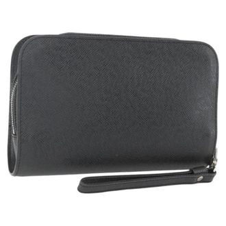 Louis Vuitton Pre-owned Leren Clutch - Dames - Pre-owned - Zwart - Maat: ONE Size Leer