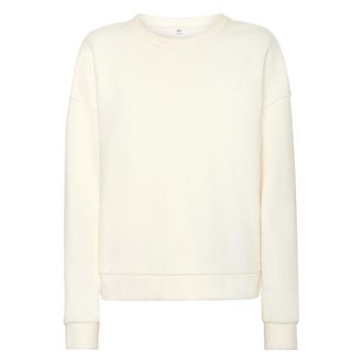 Plein Sport Boxy Fit Sweatshirt Round Neck LS - Dames - Sportshirts - Wit - 2XL - Katoen - Fitness