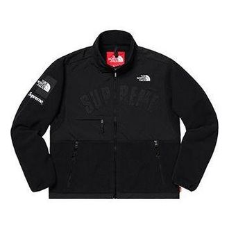 SUPREME x The North Face Arc Logo Denali Fleece Jacket Black White SUP-SS19-545