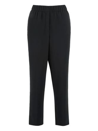 PESERICO elasticated-waist trousers - Black