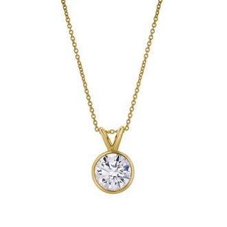 LuvMyJewelry Astral 14K Gold Round Lab Grown Diamond Pendant - 1.5 Ct in 14K Yellow Gold at Nordstrom