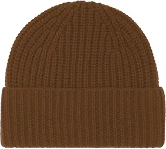 Windsor Gorro de punto acanalado de cachemir - Accessories - Mujer - Marr&oacute;n - ONE SIZE