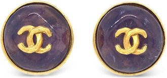 Chanel Orecchini a bottone CC 1999 - Oro