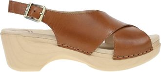 Dansko Womens Sloane Leather Sandals In Tan Calf