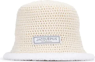 Jacquemus Beige Knitted Bucket Hat