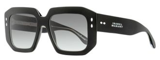 Isabel Marant Womens Bevelled Rectangular Sunglasses IM0143/S 8079O Black 53mm