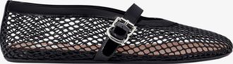 Alaia Ballerine Fishnet con profili in pelle - ALAIA - gender_Woman