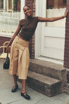 Maeve Pleated Utility Trousers Pants