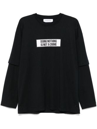 &Eacute;tudes Studio graphic-print T-shirt - unisex - Organic Cotton - S - Black