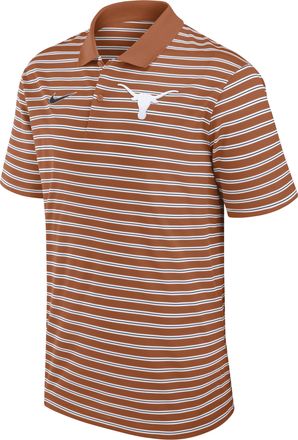 Nike Texas Longhorns Primetime Victory Striped Nike Mens Dri-FIT College Polo in Orange | 02LX0BC1TXE-QX7