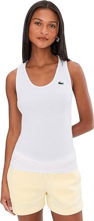 Lacoste Sport Slim Fit Tank Top Womens Clothing White : 2 (EUR 34), Elastane/Polyester