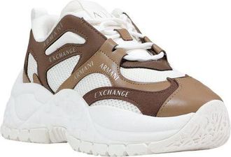 A|X Armani Exchange Bicolor Chunky Sneakers - Brown