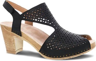 Dansko Womens Teagan Slingback Sandal In Black