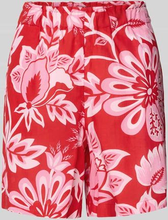 Oui Shorts aus reiner Baumwolle in Hellrot, Gr&ouml;&szlig;e 44